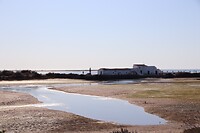 Oude getijden molen in Ria Formosa Nature Park