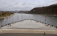 Deutsches Eck, waar Rijn en Moezel samenkomen