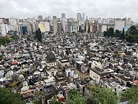 Uitzicht op de begraafplaats van Recoleta