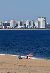 Punta del Este en een parasol