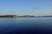 Een rustige ochtend in de baai bij Pylos