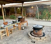 De keuken van het restaurant