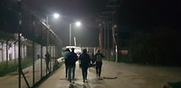 Medical team leaving the camp