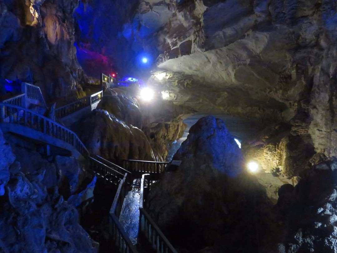Lit cave