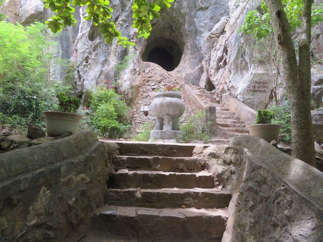 Marble mountains cave entrance
