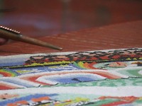 Monk making a mandala
