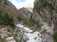On a bridge going to Tyangboche