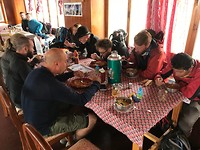 Eating in Dingboche