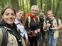 De foto met een wandelaar is in the pocket!