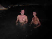 In het warmwaterbad in onze colca lodge