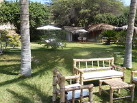 Ons terras bij de bungalow
