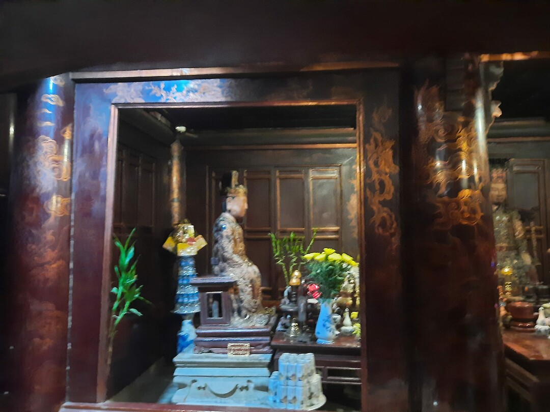 in de tempel een afbeelding van Dinh