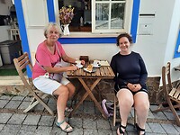 Koffie op teras