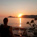 Zonsondergang meditatie Corfu
