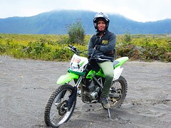Renold on the motorbike