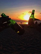 Beers at sunset