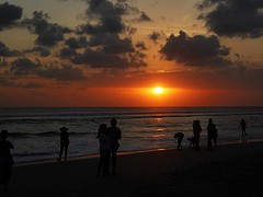 Beautiful sunset at Seminyak beach