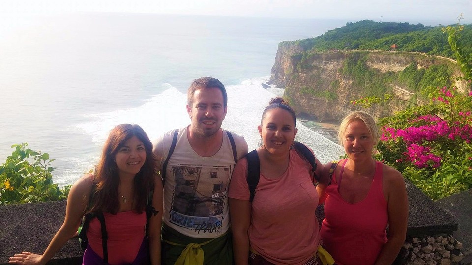 At the Uluwatu temple!