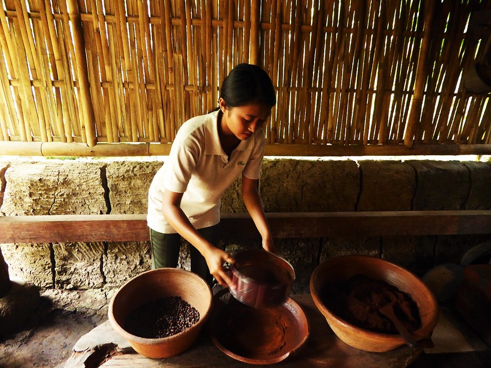 She's making Luwak coffee