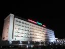 Hotel Ashgabat. Sovjetfossiel met een laag marmer