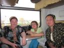 Turkmeense familie op de trein