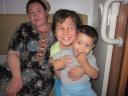 Turkmeense familie op de trein