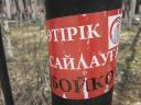 Zeldzame sticker, oproep tot boycot verkiezingen