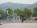 Basketveld op de campus