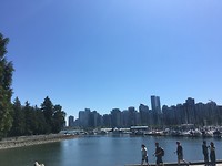 Skyline Vancouver vanaf het Stanleypark