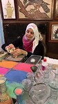 Demonstratie zandflesjes maken