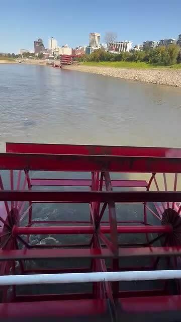Met de raderboot over de Mississippi.