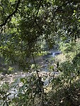 Rivier met waterval op achtergrond