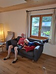 In het huisje