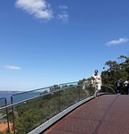 On top of the glass bridge