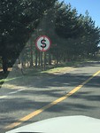 Bord langs de snelweg