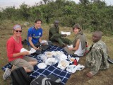 picknick met collega's en soldiers in de Ngong Hills ( Nairobi)