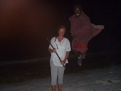 Michael, een Massai sprong tot boven mijn heupen!