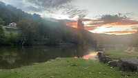 Dag 13, zonsonder over de Lot aan de camping