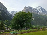 Rechts de Eiger