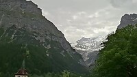 Grindelwald, ons uitzicht, met de kerkklokken