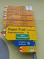 Routebord bij Alpiglen