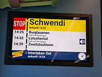 Stop op bord trein