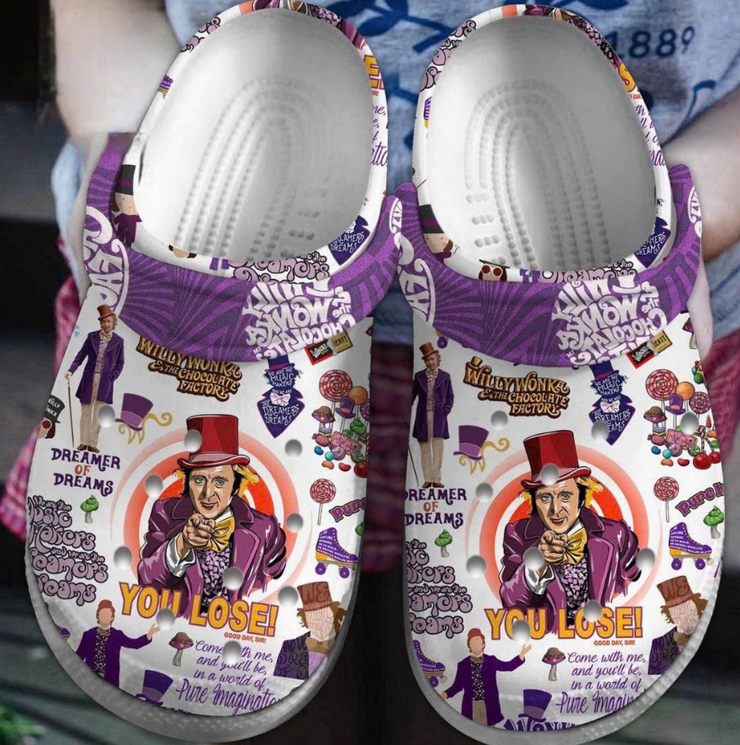 Willy Wonka & The Chocolate Factory Clogs For Kids & Adults