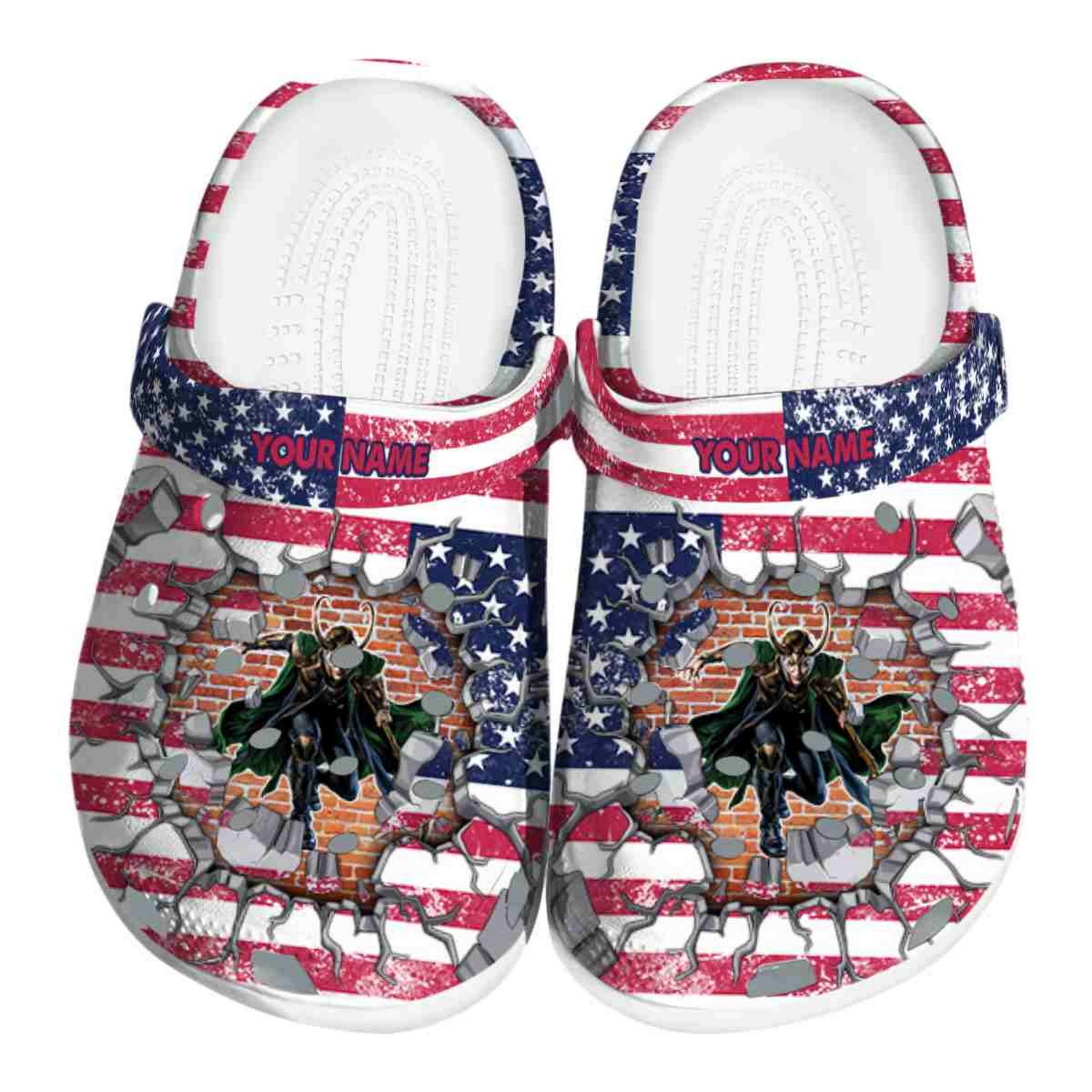 Custom Name Loki Freedom Splinter Clogs For Kids And Adults