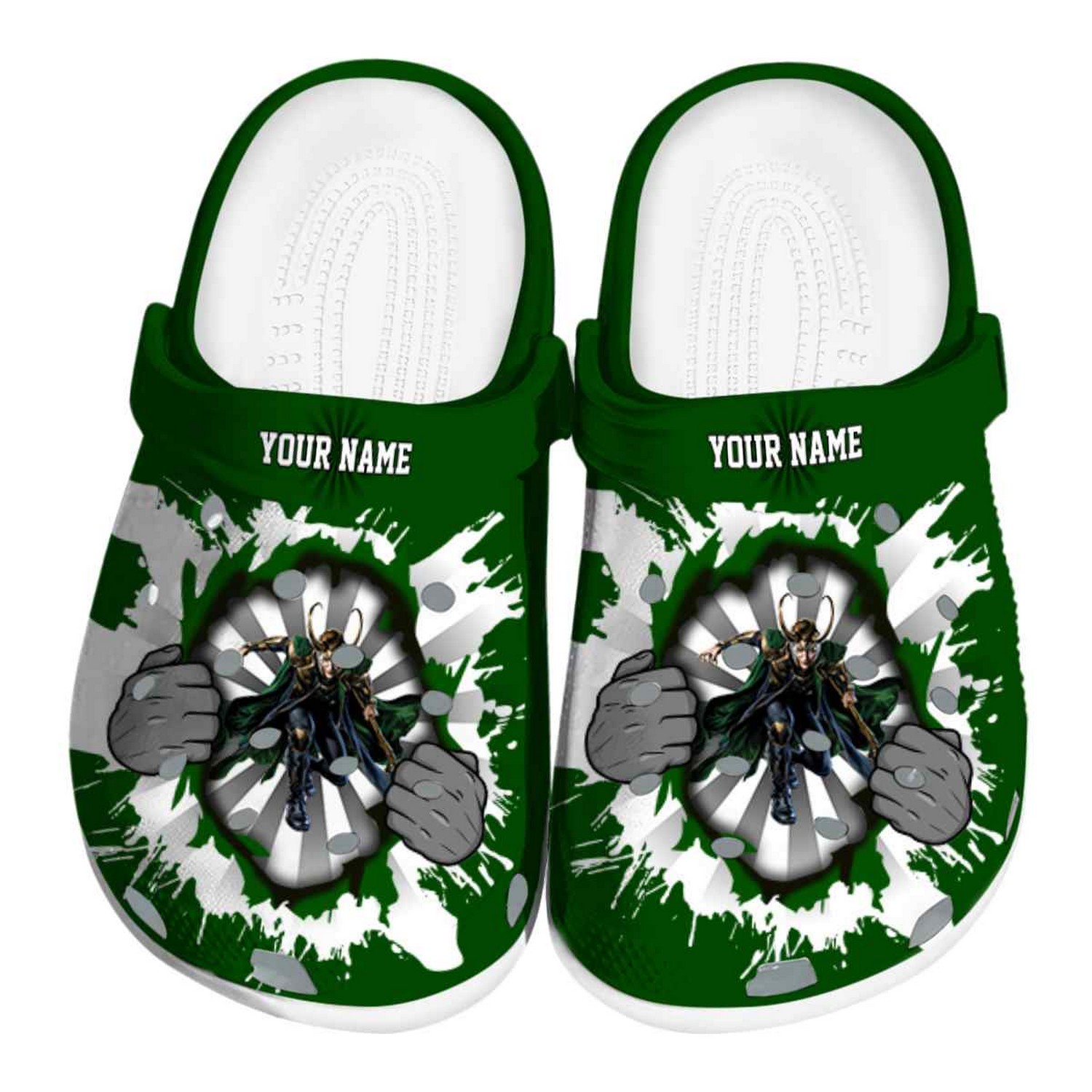 Custom Name Loki Gripping Hand Clogs For Kids And Adults