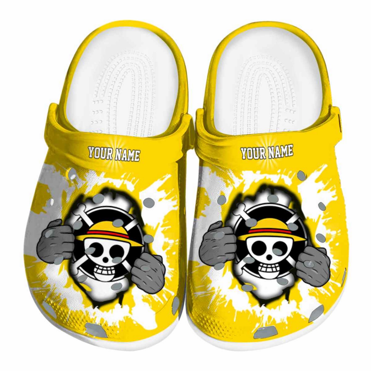 Custom Name One Piece Gripping Hand Clogs For Kids & Adults
