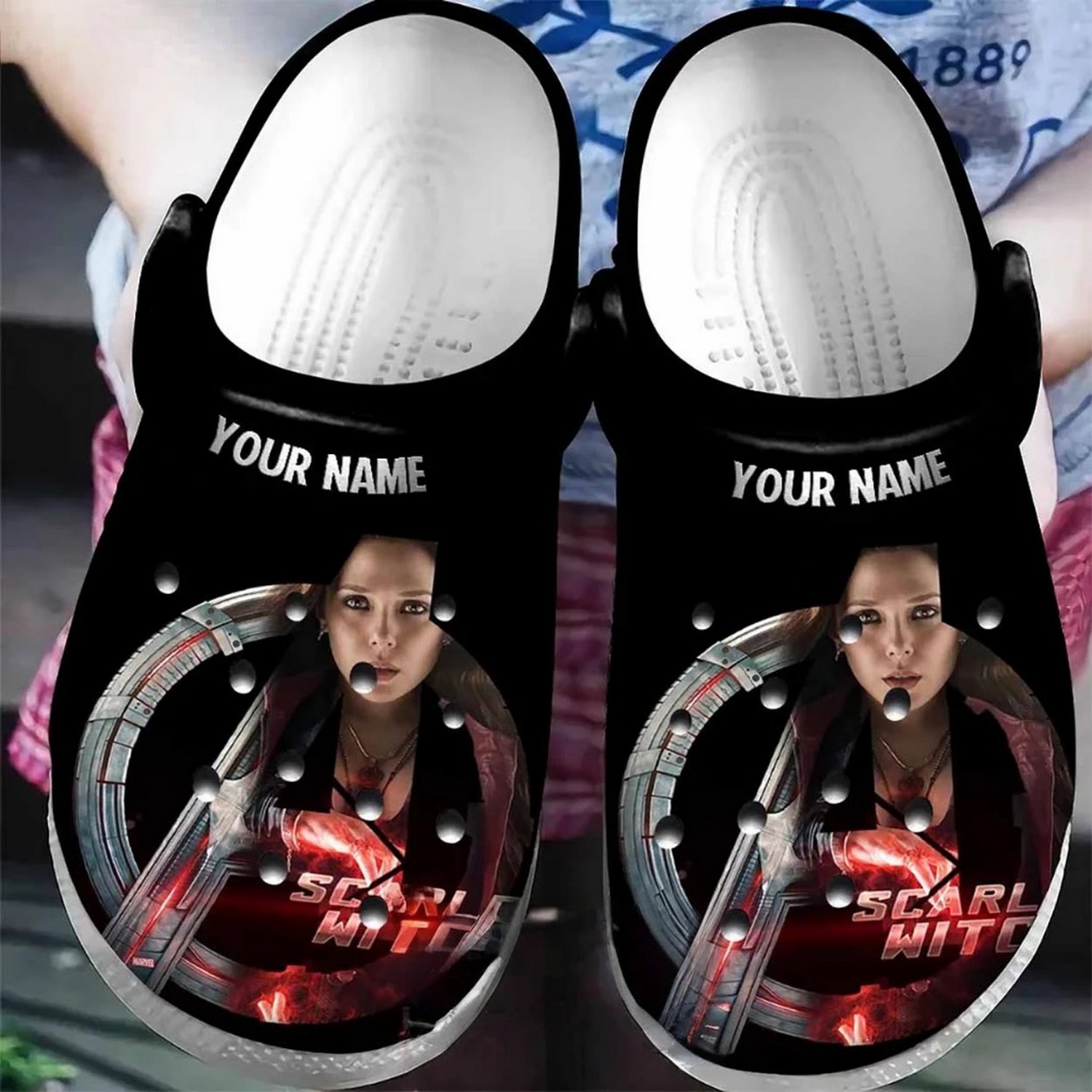 Custom Name Scarlet Witch Avenger Clogs For Kids & Adults