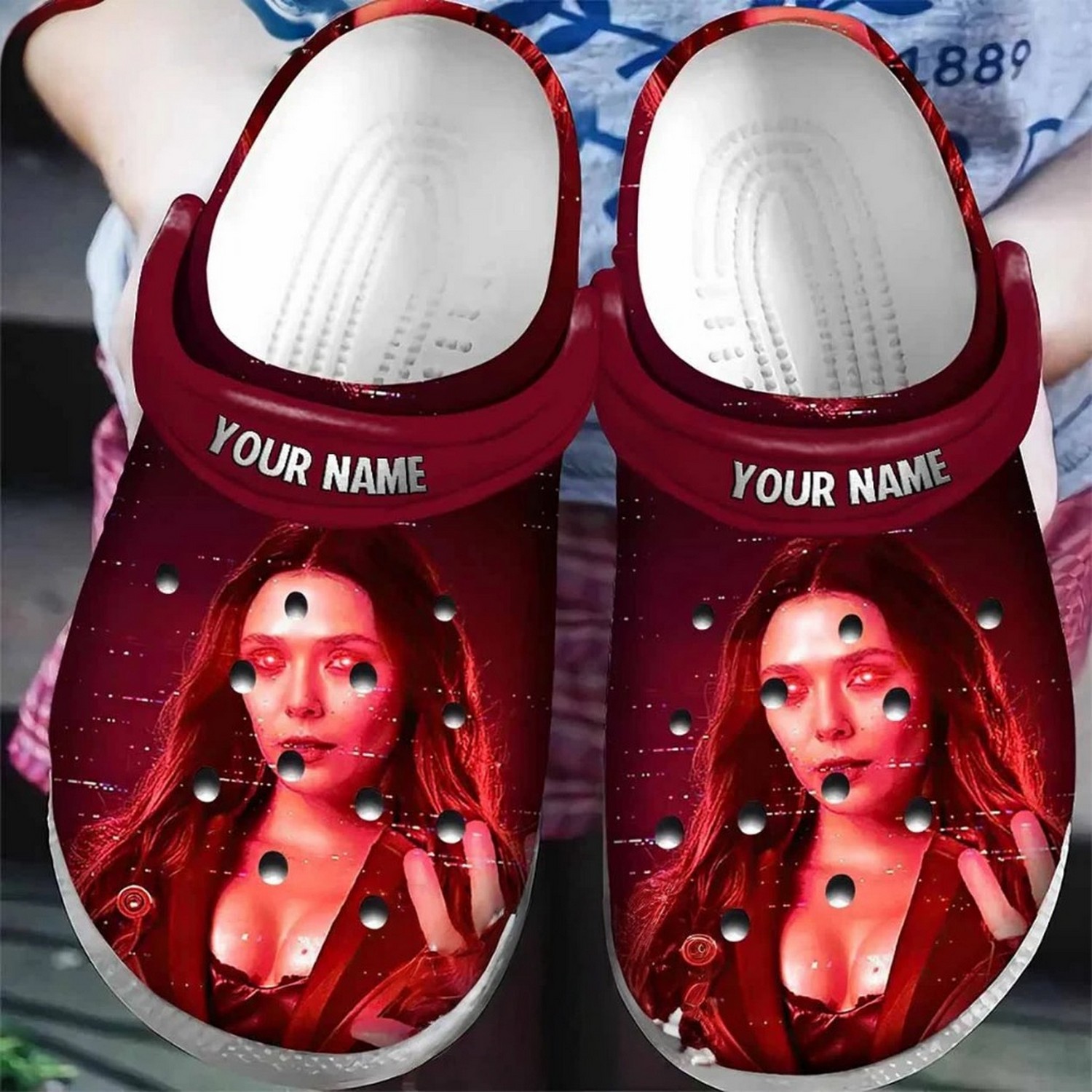 Custom Name Wanda Maximoff Most Powerful Clogs For Kids & Adults