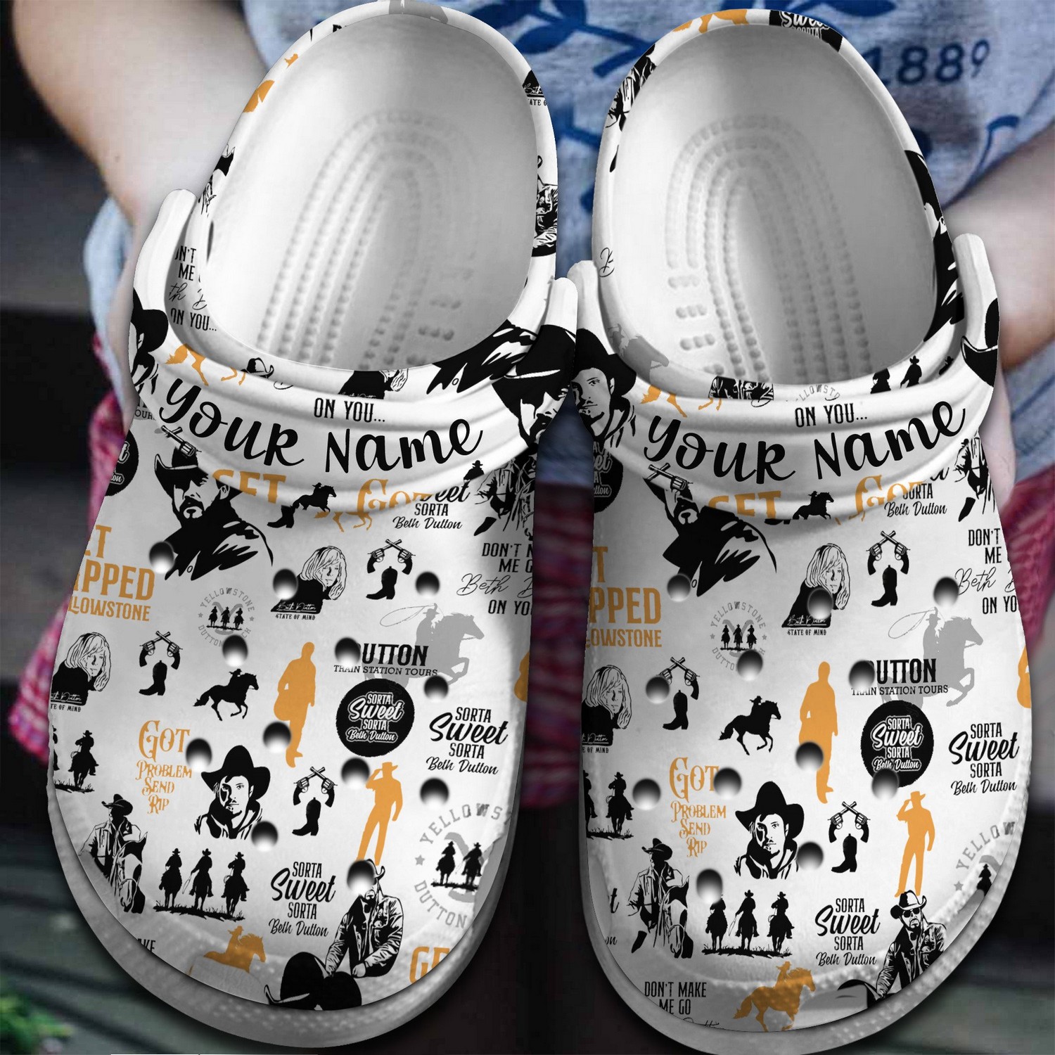 Custom Name Yellowstone Tv Series Got Problem Send Rip Clogs For Kids & Adults