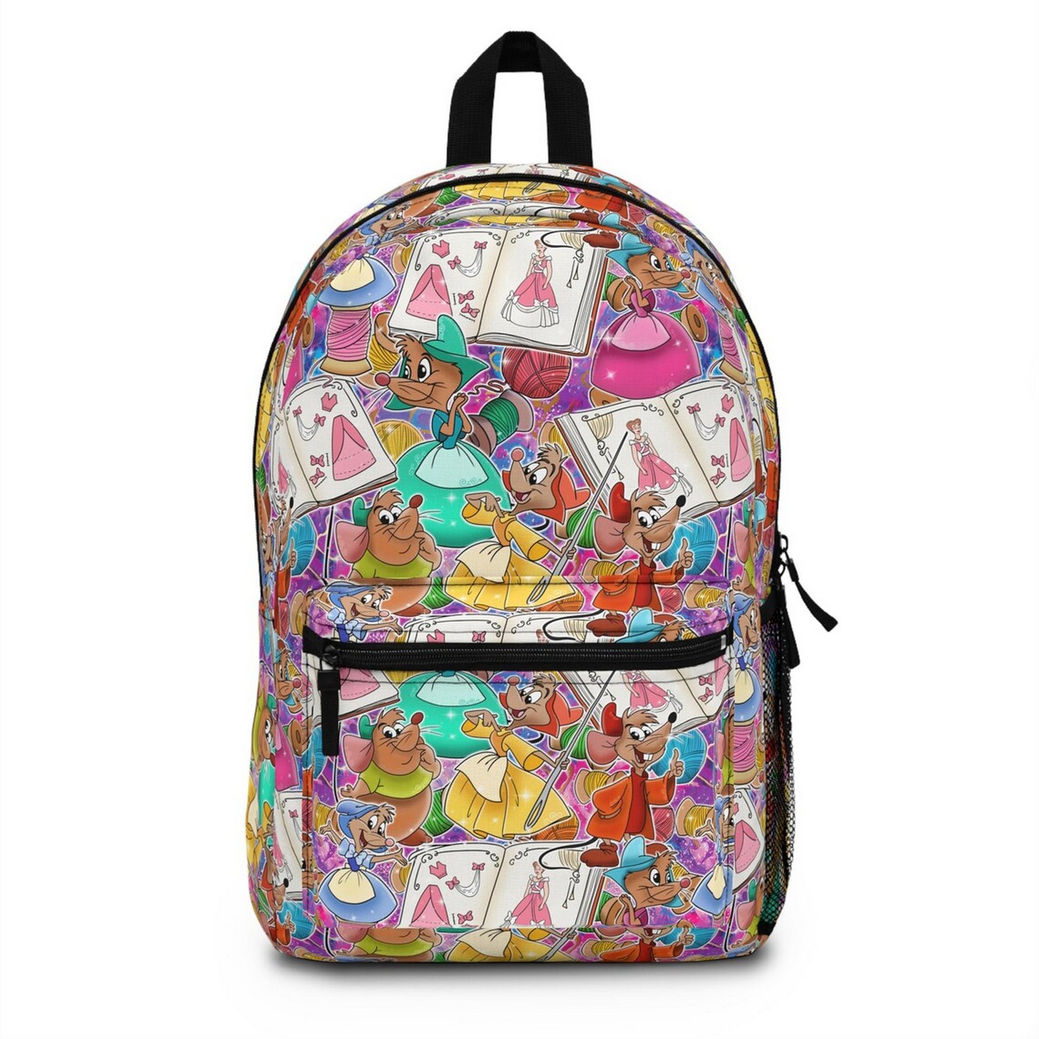 Cinderella Mice Accessories Pattern Backpack